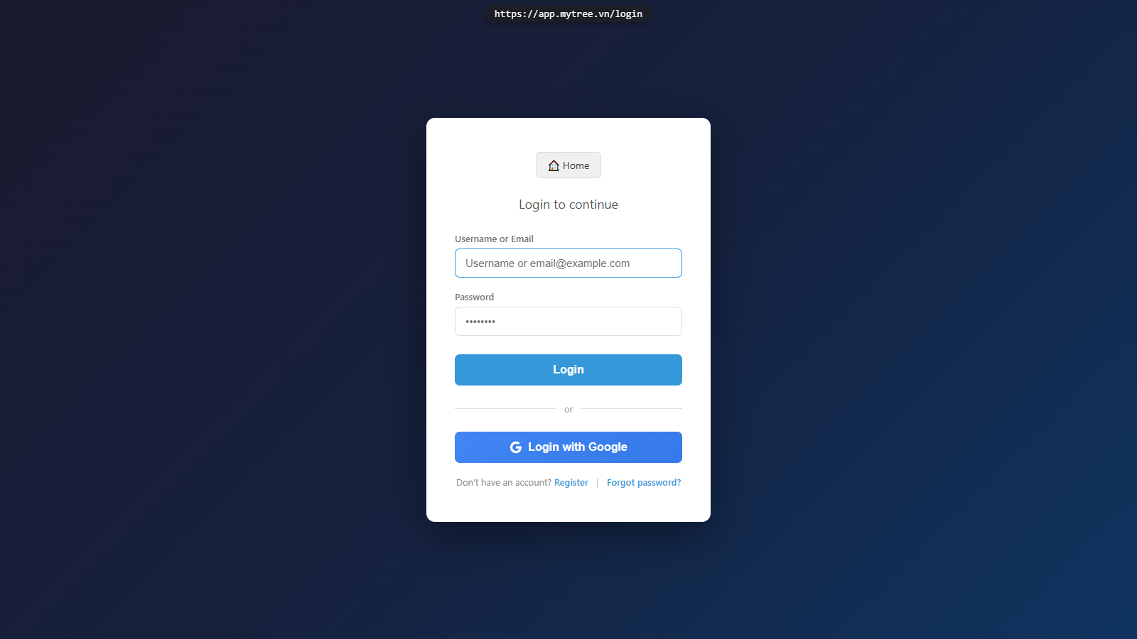Login Page
