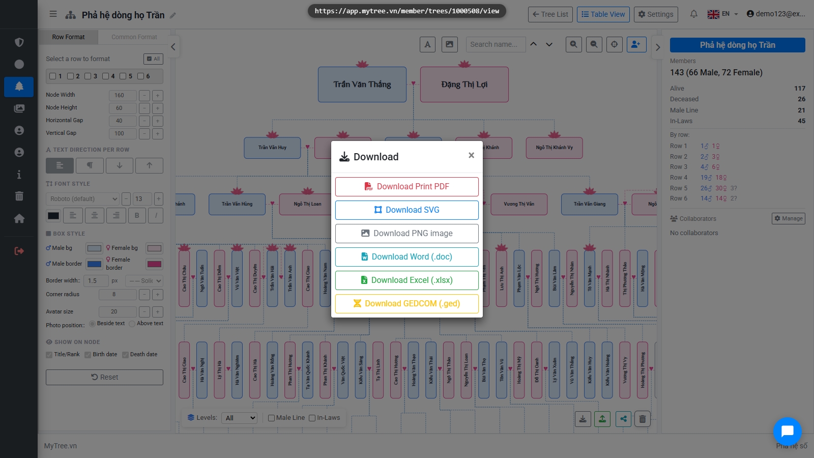 Export Options