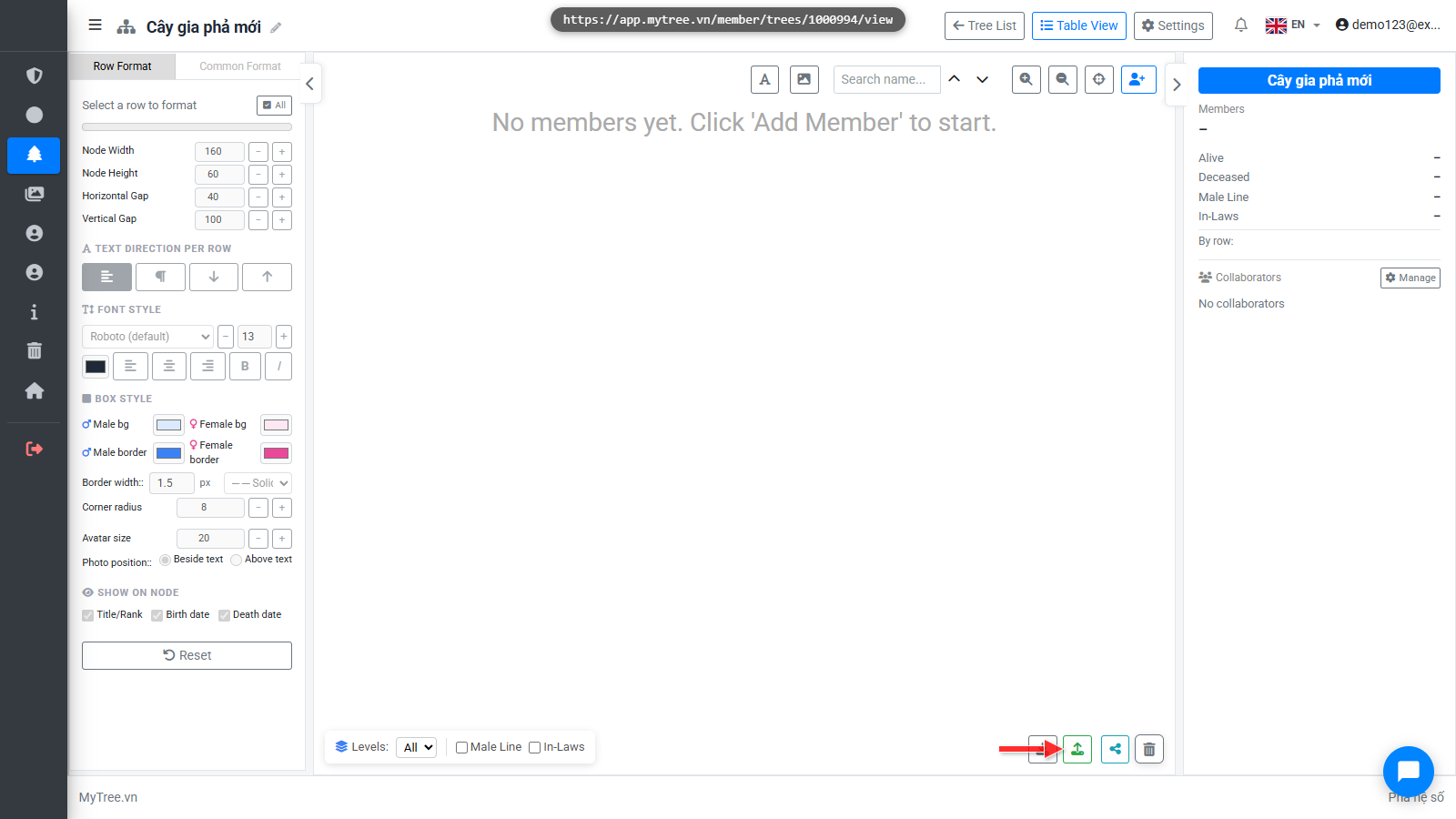 Click Import Data Button